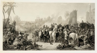 The Relief of Lucknow, and The Triumphant Meeting of Havelock, Outram og Sir Colin Campbell, 1862 af Thomas Jones Barker