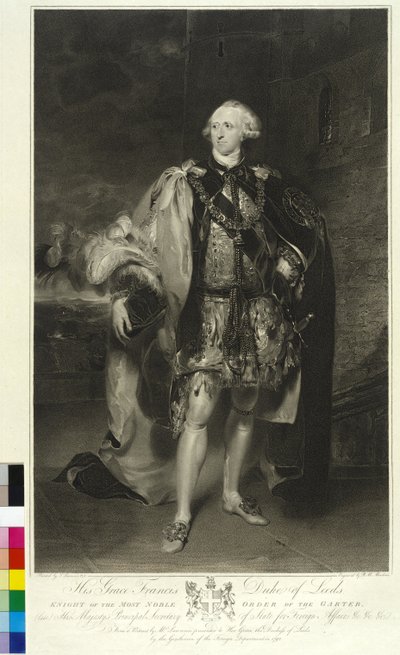 5. hertug af Leeds Osborne (kobberstik) af Thomas Lawrence