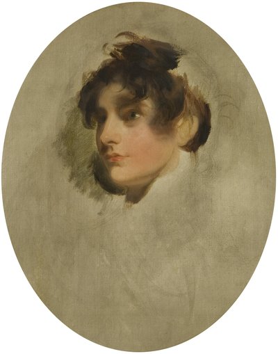 Head of a Young Woman, ca. 1800-05 (olie på lærred) af Thomas Lawrence