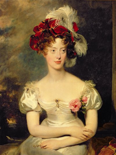 Marie-Caroline de Bourbon (1798-1870) hertuginde af Berry, ca. 1825 (olie på lærred) af Thomas Lawrence