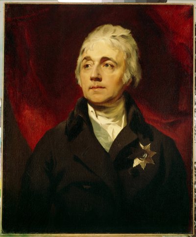 Portræt af grev Semyon Romanovich Vorontsov (1744-1832) (Portræt af grev Semyon Romanovich Vorontsov). Maleri af Sir Thomas Lawrence (1769-1830), olie på lærred. Engelsk kunst, slutningen af ​​det 18.-begyndelsen af ​​det 19. århundrede, romantik. State He af Thomas Lawrence