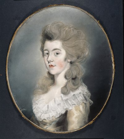 Portræt af Georgiana Spencer (pastel på papir) af Thomas Lawrence