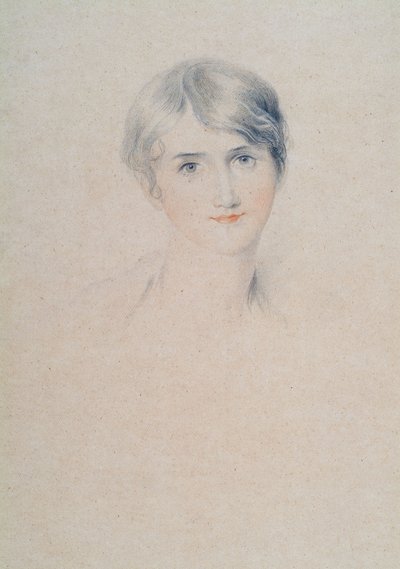 Portræt af Miss Bloxham, ca. 1800-10 (blyant og kridt på papir) af Thomas Lawrence