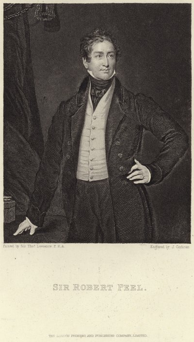 Portræt af Sir Robert Peel af Thomas Lawrence