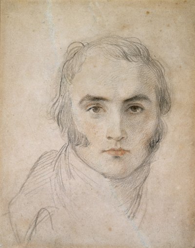 Selvportræt, 1700-tallet (kridt og wc på papir) af Thomas Lawrence