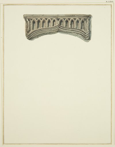 Udskæring på trappe i hus, der støder op til passage ud for Baldwin Street (akvarel på papir) af Thomas Leeson the Elder Rowbotham