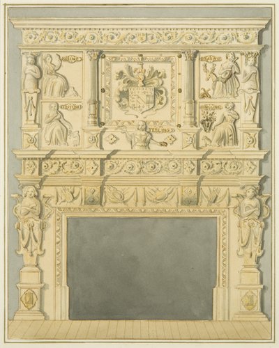 Skorstensstykke af Thomas Leeson the Elder Rowbotham