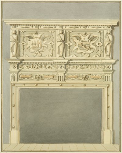 Skorstensstykke hos Mr. Charles Thomas af Thomas Leeson the Elder Rowbotham