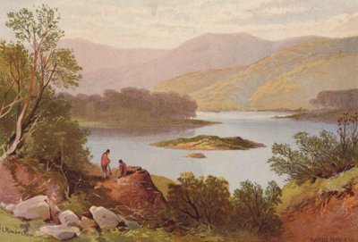 Killarney Lakes, Killarney (farve litho) af Thomas Leeson the Elder Rowbotham
