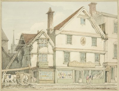 North-West Angle of Broadmead (blyant og akvarel på papir) af Thomas Leeson the Elder Rowbotham