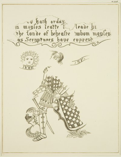 Rester af et vægmaleri på 46 Baldwin Street (pen og blæk på papir) af Thomas Leeson the Elder Rowbotham