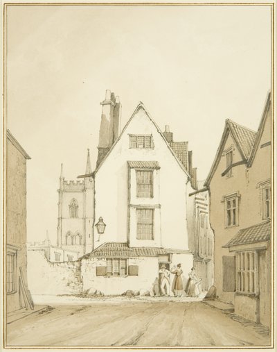Skt. Philips kirke og smalle slette (akvarel på papir) af Thomas Leeson the Elder Rowbotham