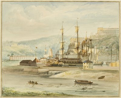 Overfall Dam, nær Floating Dock og Cumberland Basin af Thomas Leeson the Elder Rowbotham