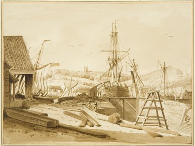 Western Wapping Dock af Thomas Leeson the Elder Rowbotham