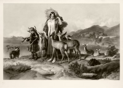 Skovfogedens familie (mezzotint) af Thomas Lewis Atkinson