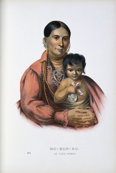 Do-Hon-Go, en Osage Woman af Thomas Loraine (after) McKenney
