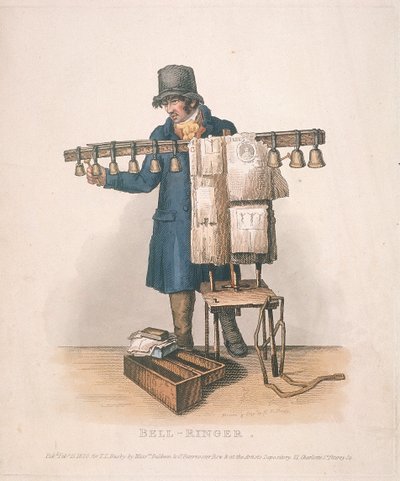 Klokker med stativ til sine klokker, 1820 af Thomas Lord Busby