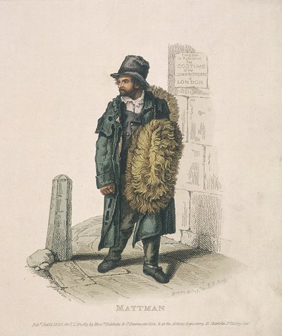 Matt sælger bærer sine varer på sin skulder, 1820 af Thomas Lord Busby