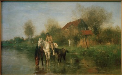 Heste på vandet af Thomas Ludwig Herbst