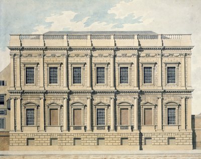 Udsigt over bankethuset i Whitehall, Westminster, ca. 1790 af Thomas Malton Jnr.