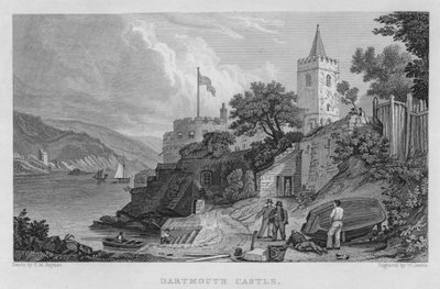 Dartmouth Castle (gravering) af Thomas Mann (after) Baynes