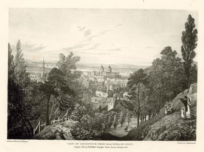 Udsigt over Greenwich fra Blackheath Point, London af Thomas Mann Baynes