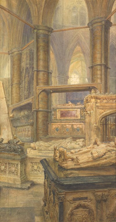 Gravene af Henrik III og dronning Eleanor, Westminster Abbey, 1904 af Thomas Matthews Rooke