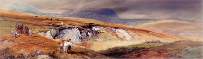 A Highland Landscape (kropsfarve) af Thomas Miles II Richardson