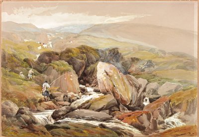 A View in the Highlands (kropsfarve) af Thomas Miles II Richardson
