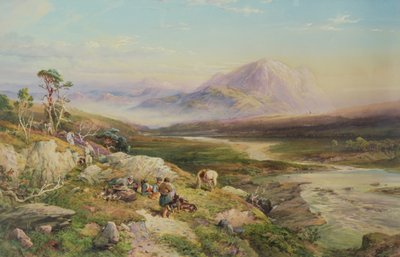 End of the Shoot, Loch Maree (akvarel på papir) af Thomas Miles II Richardson