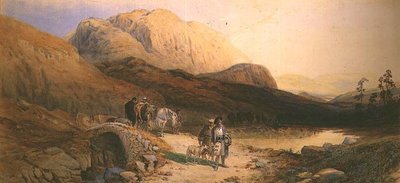 Vender tilbage fra bakken (akvarel) af Thomas Miles Richardson