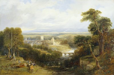 Richmond, Yorkshire (olie på lærred) af Thomas Miles Richardson