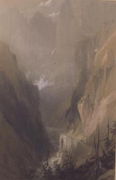 Djævlens Bro, St. Gothard af Thomas Miles Richardson