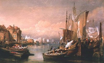 Themsen ved Greenwich af Thomas Miles Richardson