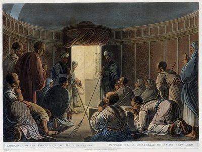 Indgang til Den Hellige Gravs Kapel. I "" Visninger i Egypten"" af Thomas Milton