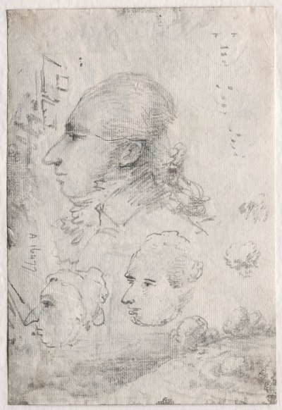 Studier af Heads verso, ca. 1820