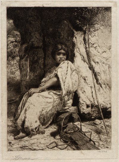 En indiansk pige af Thomas Moran