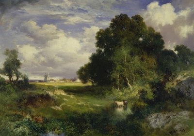 En midsommerdag, East Hampton, Long Island af Thomas Moran