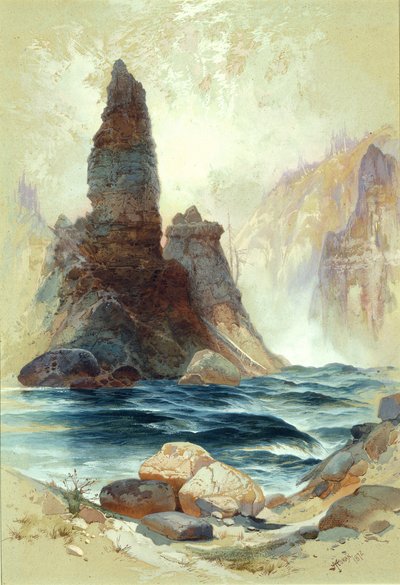 Over Tower Falls, Yellowstone af Thomas Moran
