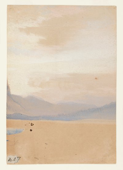 Amerikanske sletter med bjergkæde i det fjerne af Thomas Moran