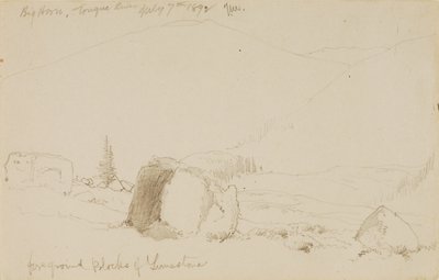 Big Horn, Tongue River af Thomas Moran