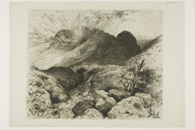 Bro i passet Glencoe, Skotland af Thomas Moran