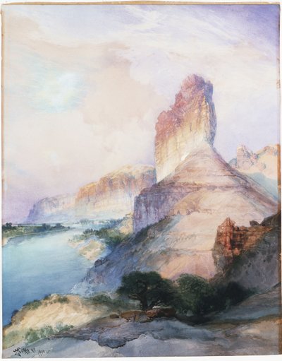 Castle Butte, Green River, Wyoming, 1900 af Thomas Moran