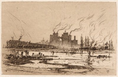 Communipaw, N.J. af Thomas Moran