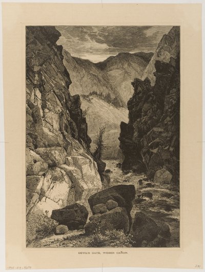 Djævlens port, Weber Canyon af Thomas Moran