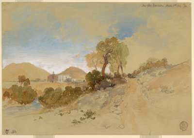 Tegning, nær San Francisco, Mexico, 1. marts 1883 af Thomas Moran