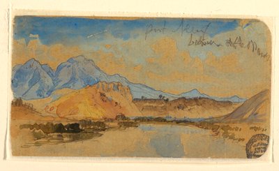 Tegning, Port Neuf Canyon, Idaho, muligvis 1879 af Thomas Moran