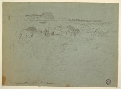 Tegning, Shoshone Falls, Snake River, Idaho, 1875 af Thomas Moran