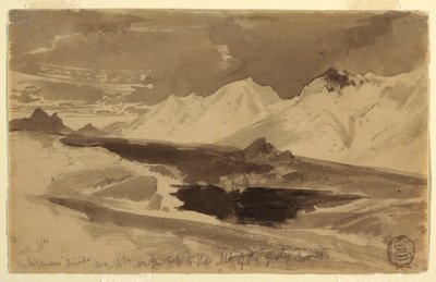Tegning, The Arkansas Divide, august 1874 af Thomas Moran