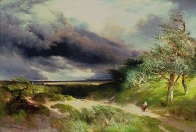 East Hampton, Long Island, Sand Dunes, 1892 af Thomas Moran